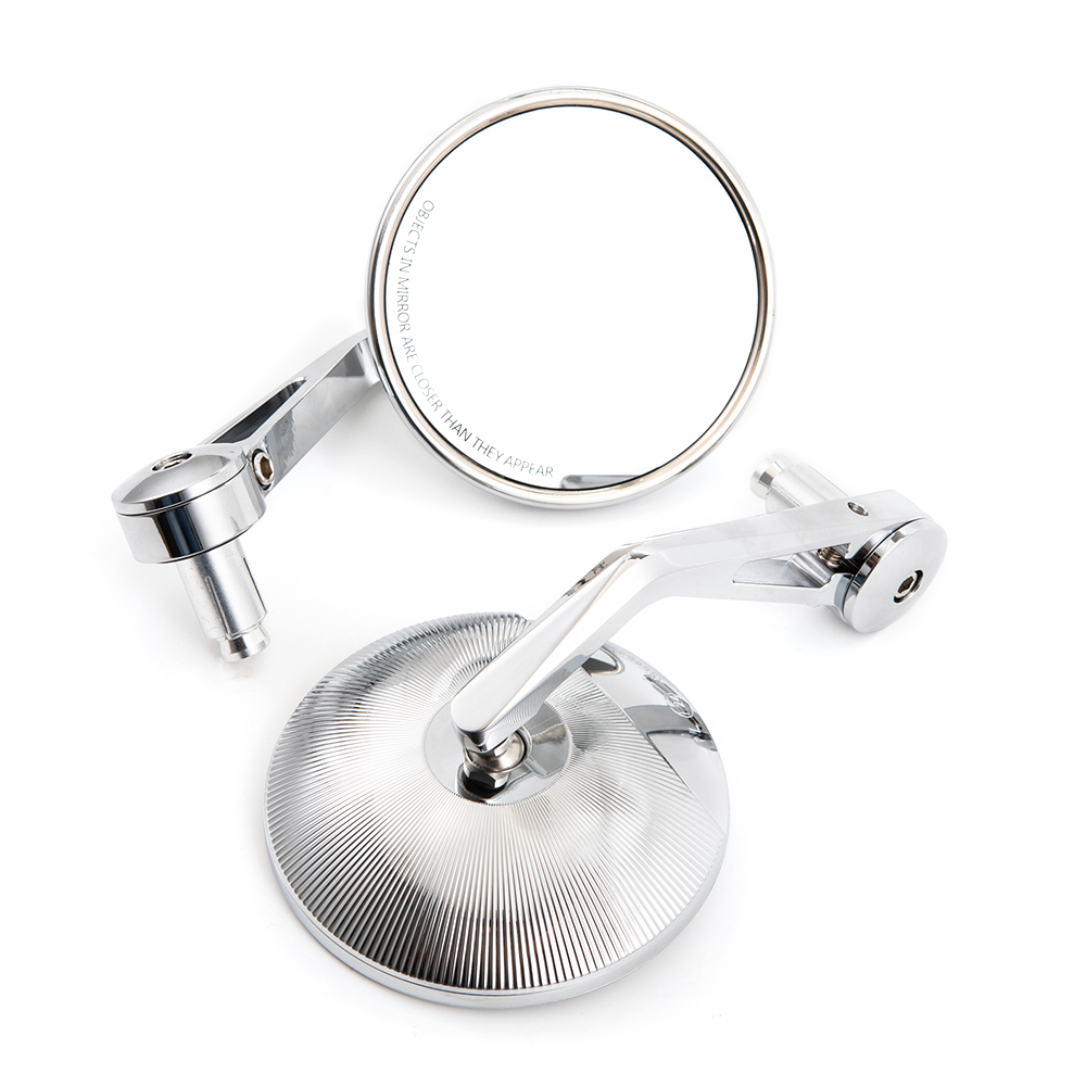 Mirror Extender Bar - Evomosa-espejo de manillar convexo cromado para