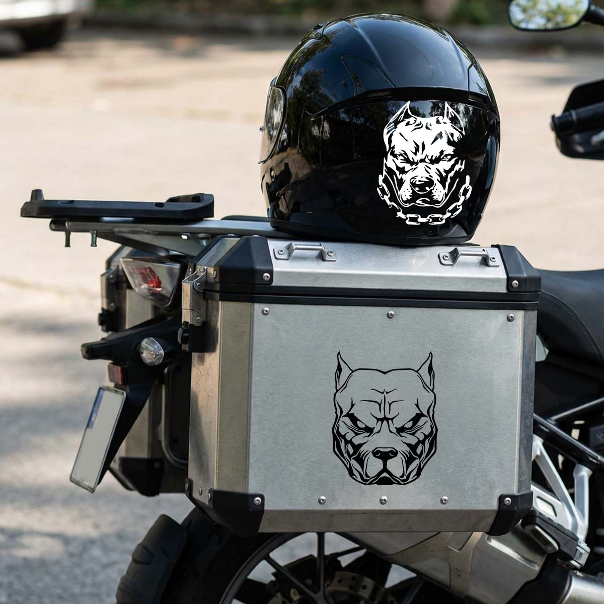 Juego de 2 Pegatinas Multicolo - Motorcycle Gear Dogs reseña y precio