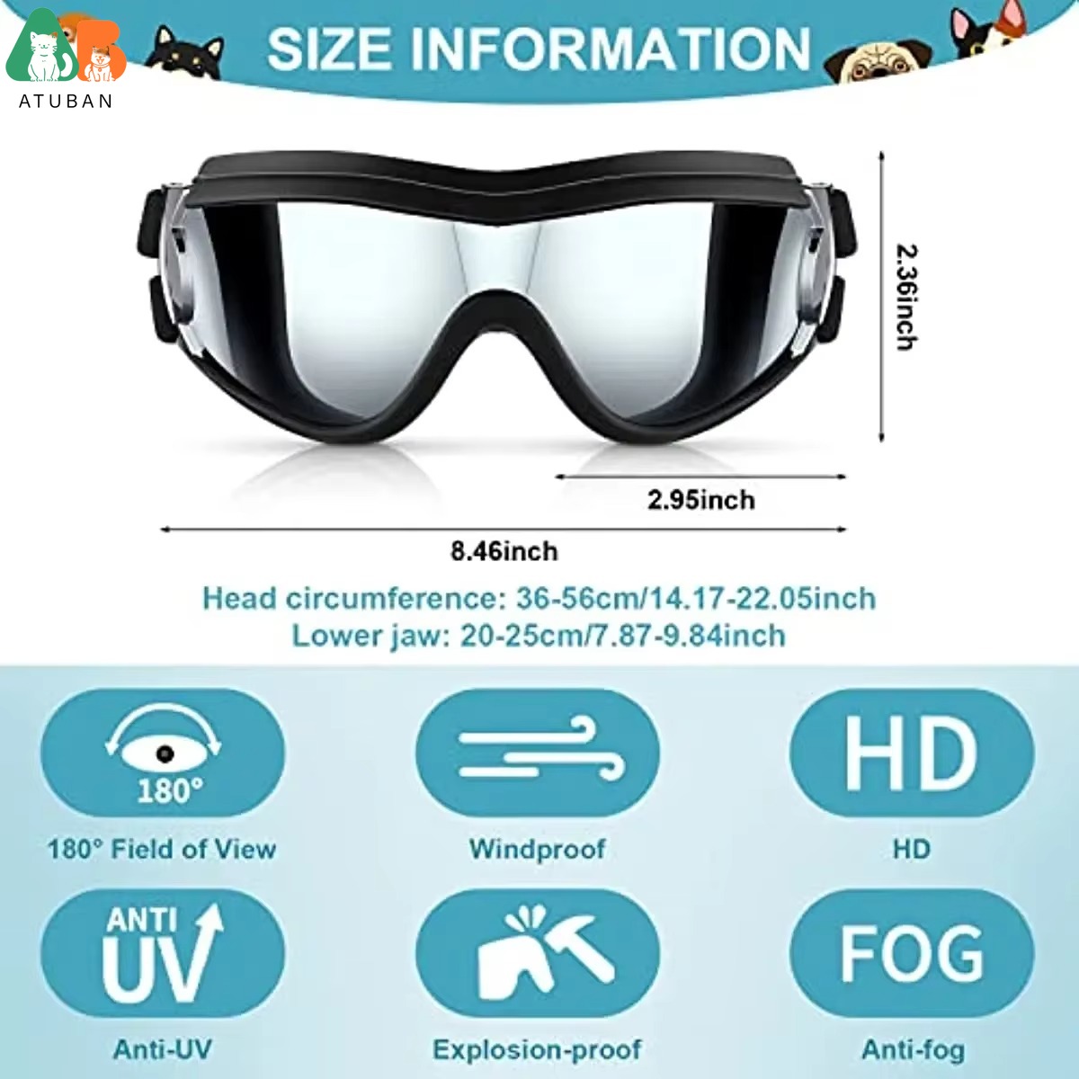 Gafas de sol para perros, jueg - Motorcycle Gear Dogs reseña y precio