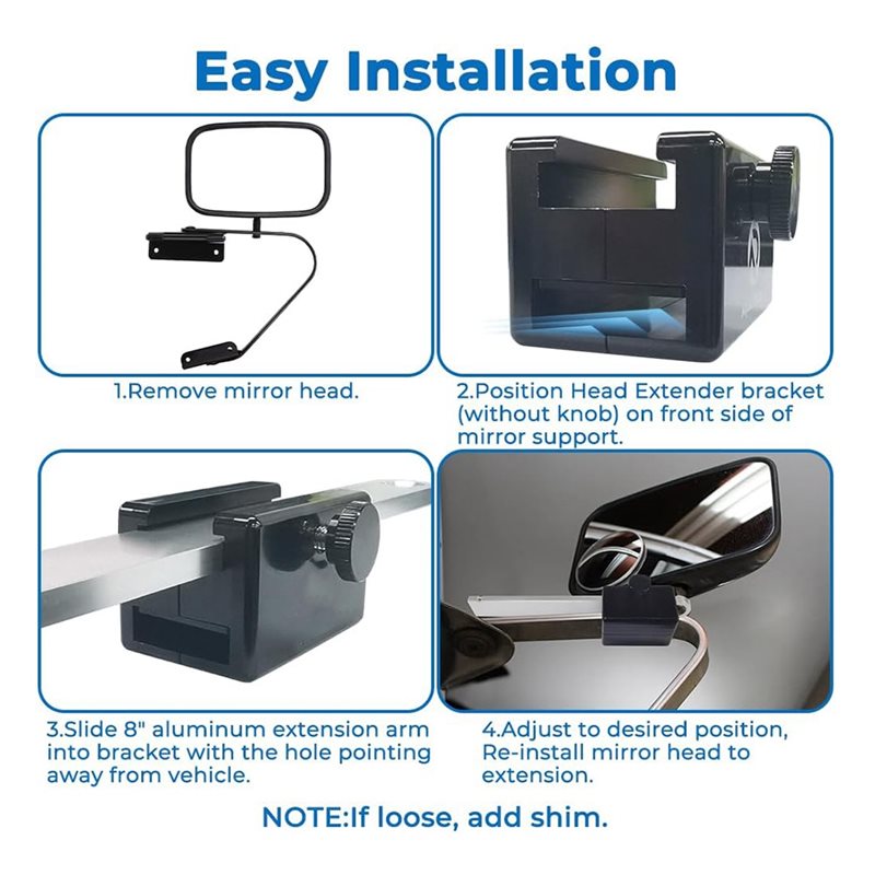 Kit de Espejos Retrovisores Ex - Mirror Extender Bar reseña y precio