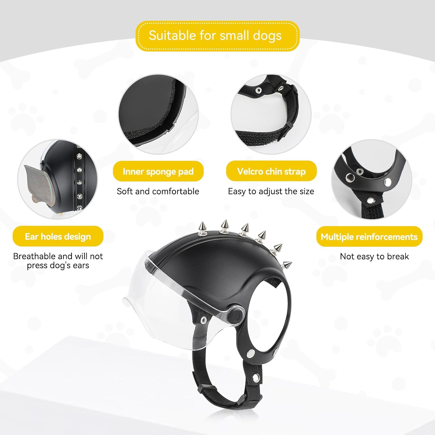 Casco para Perros Pequeños, Ca - Motorcycle Gear Dogs reseña y precio